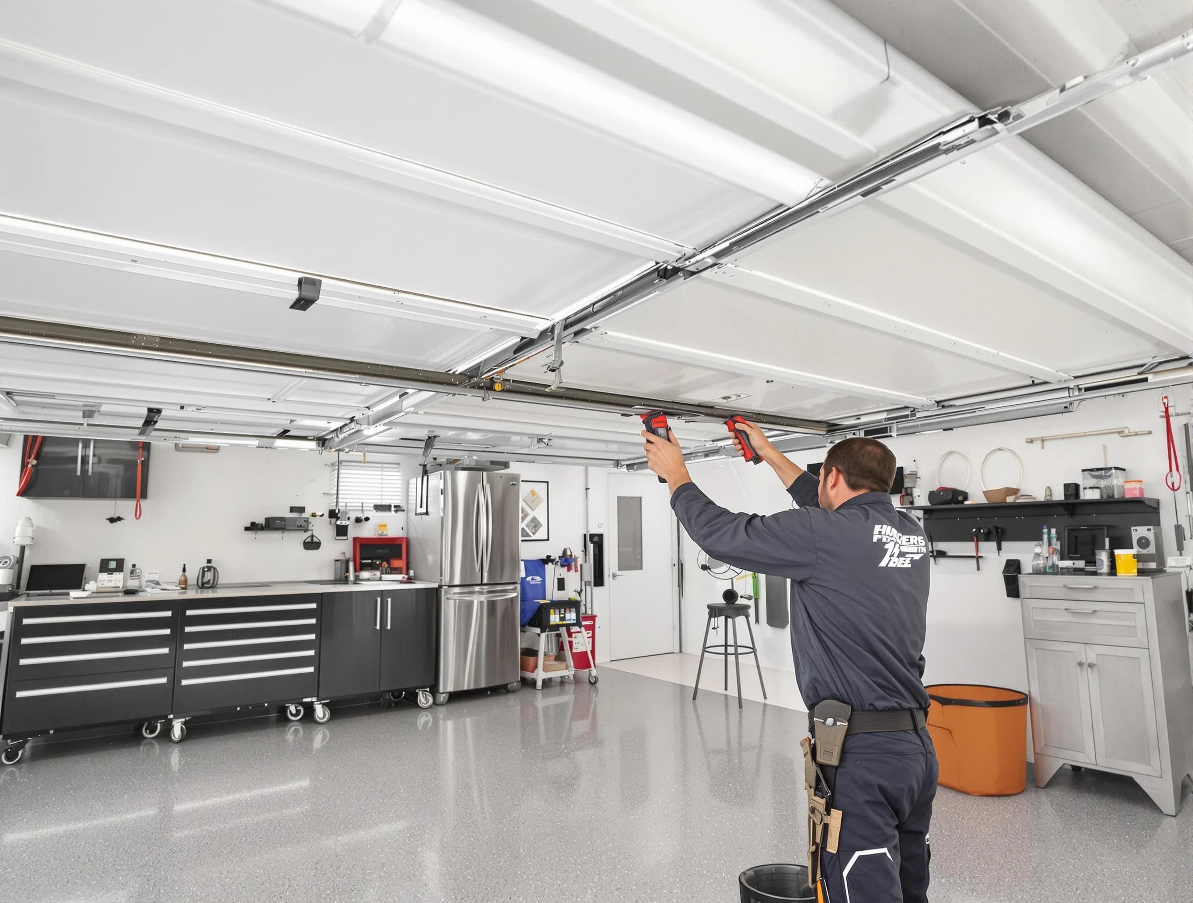 Overhead garage door repair service by Gilbert Garage Door Repair in Gilbert