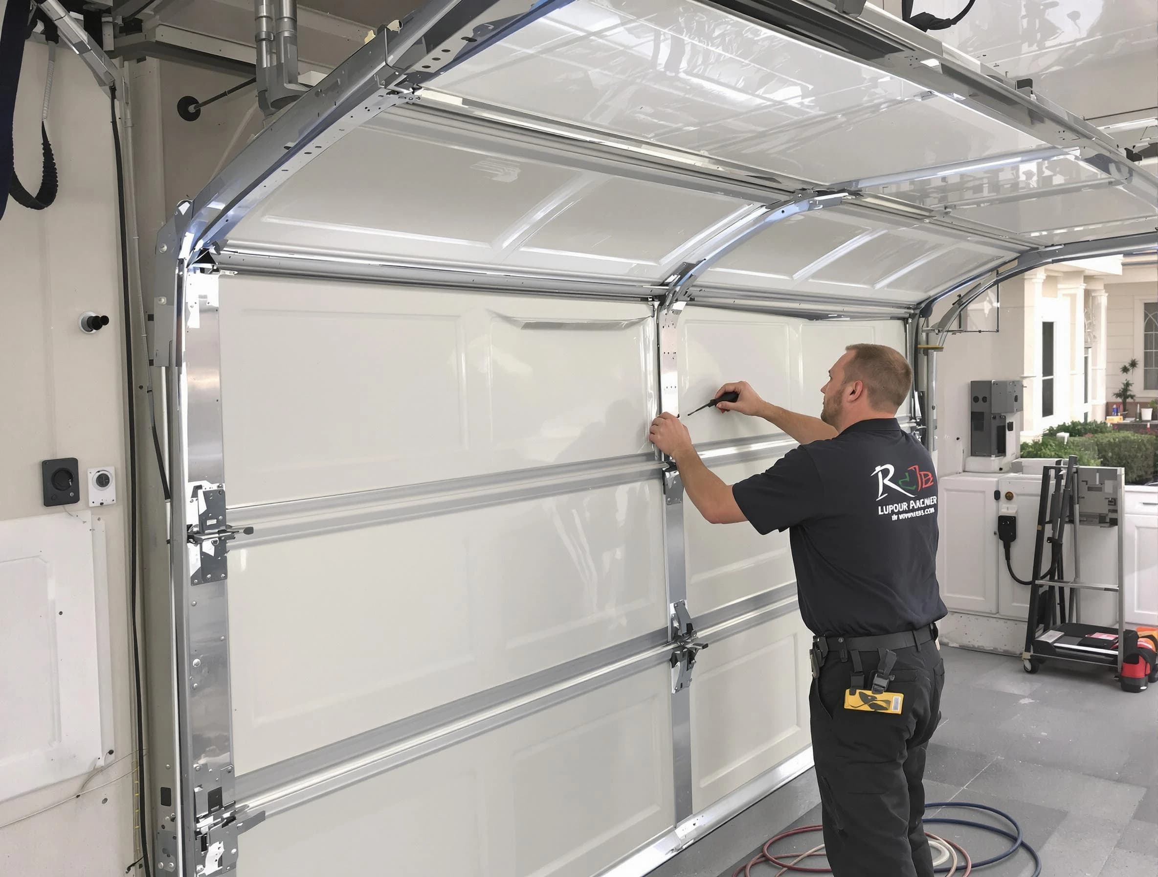 Gilbert Garage Door Repair professional performing panel repair in Gilbert