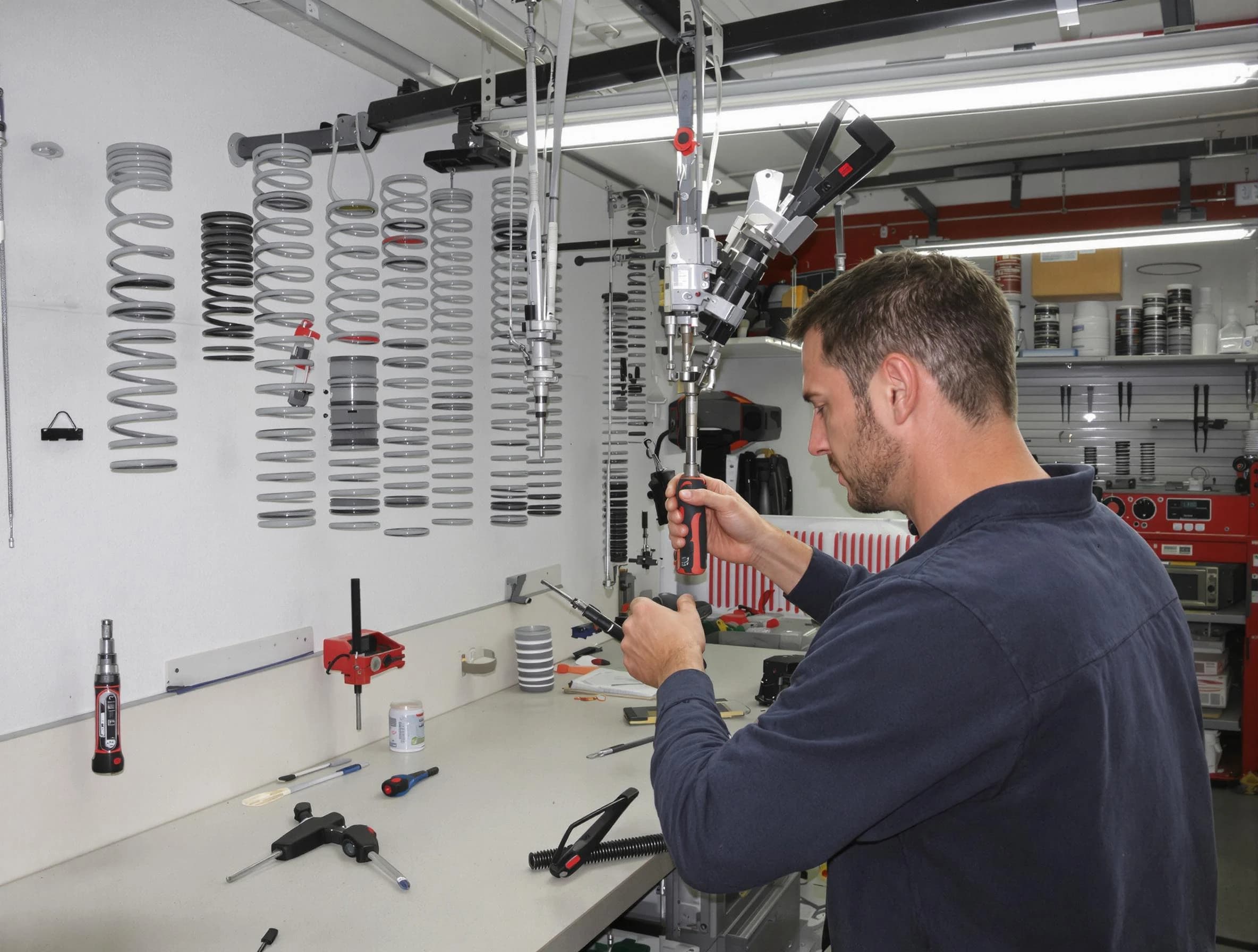 Gilbert Garage Door Repair safety certified technician performing precision spring replacement in Gilbert