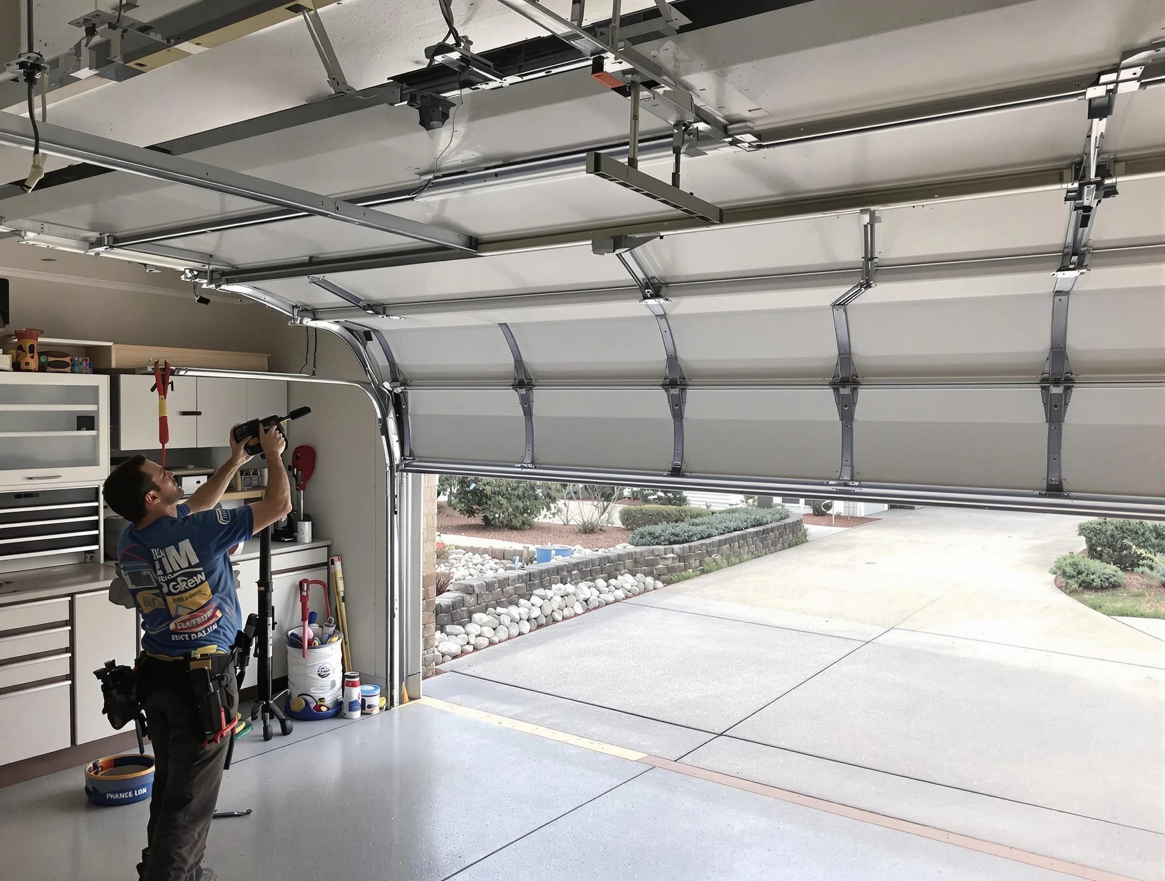 Garage door track repair service by Gilbert Garage Door Repair in Gilbert